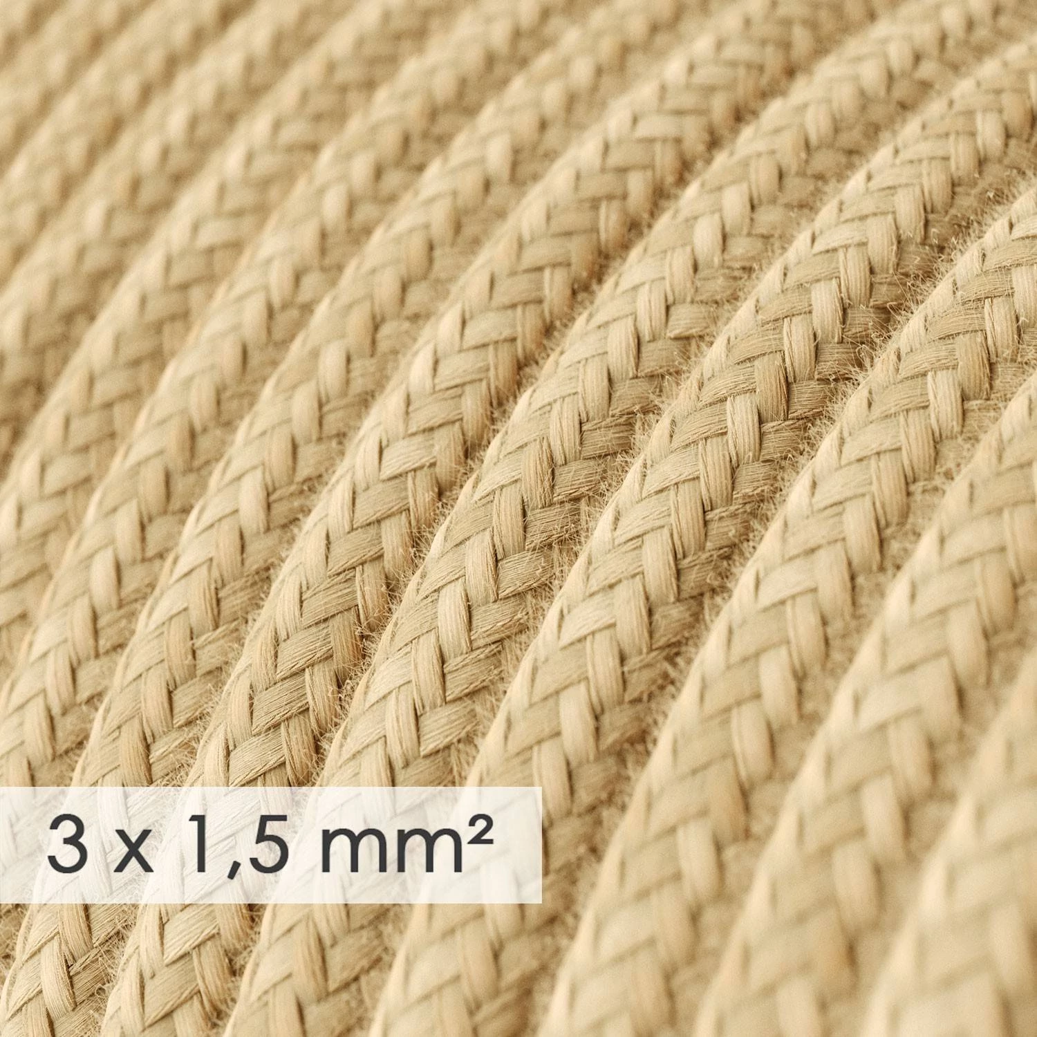 Okrogel kabel večjega preseka (3x1,50) - naravna juta RN06