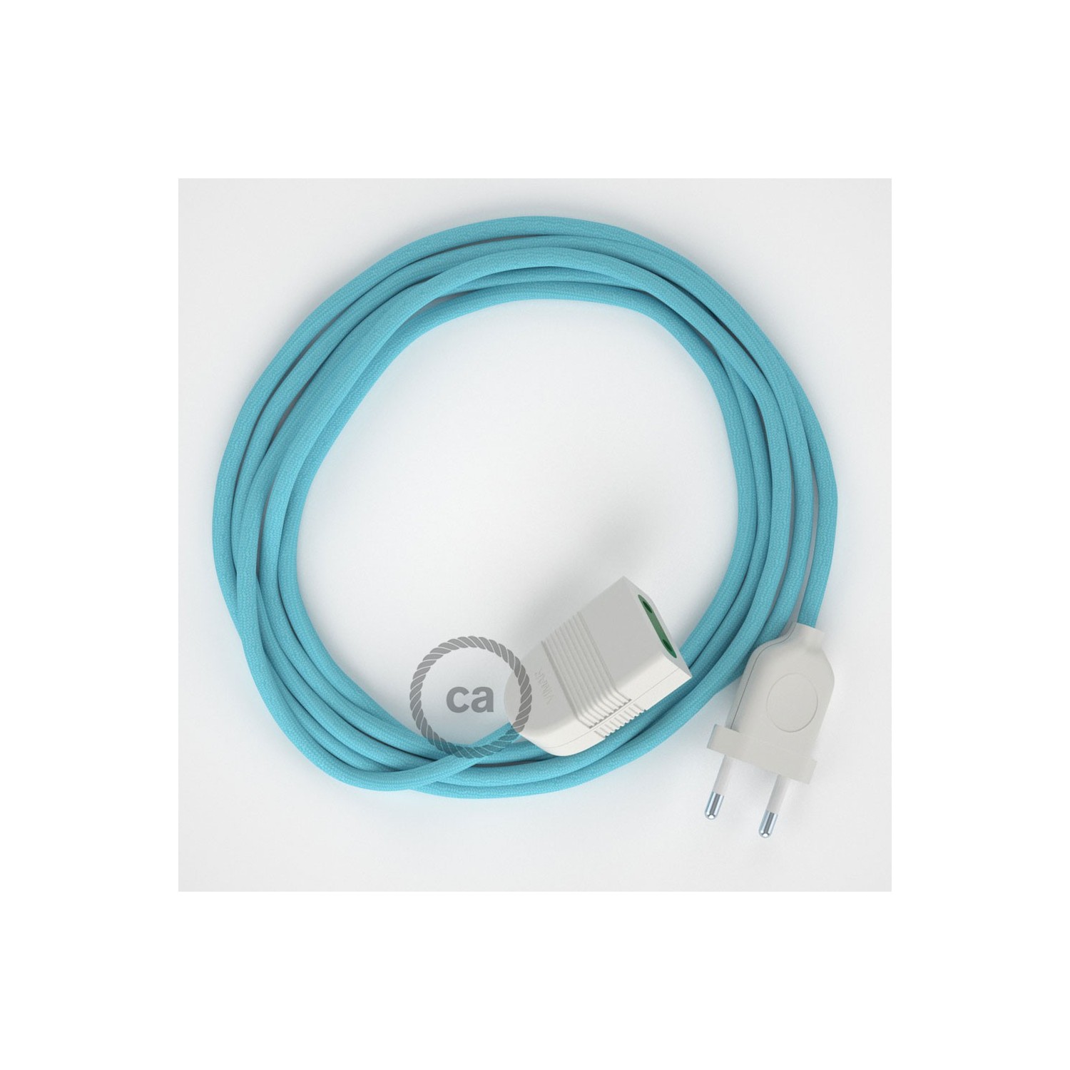Podaljševalni kabel za napajanje (2P 10A) Baby blue rejon RM17 - Made in Italy