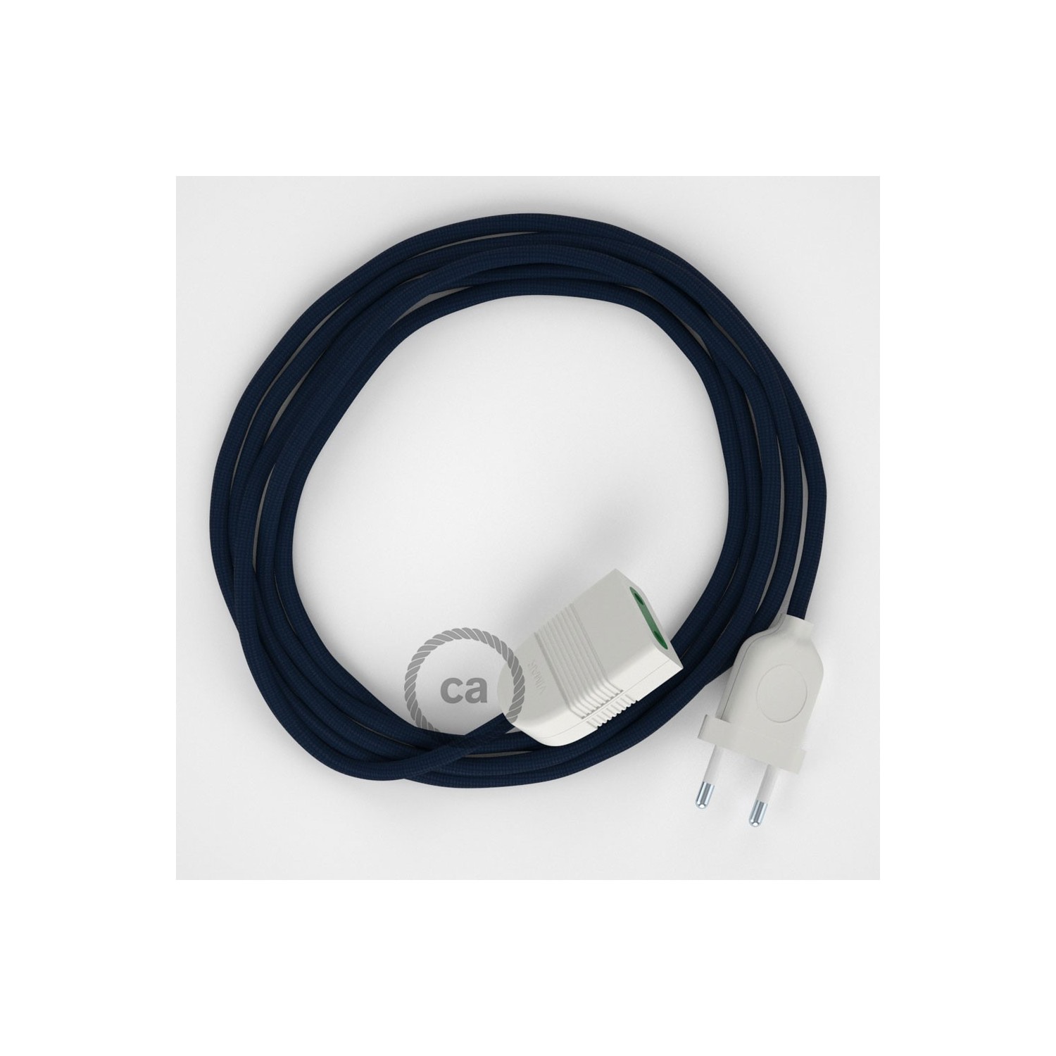 Podaljševalni kabel za napajanje (2P 10A) temno moder rejon RM20 - Made in Italy