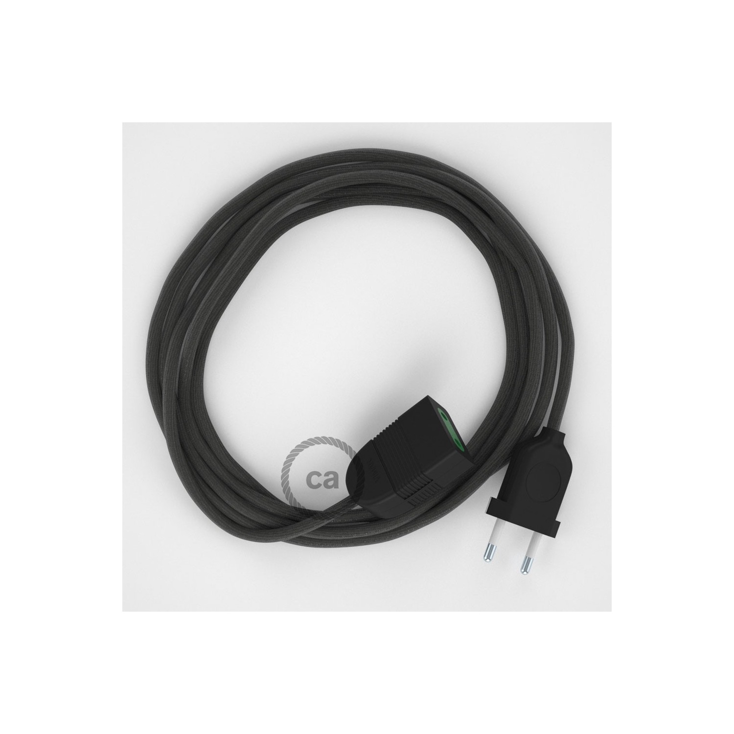 Podaljševalni kabel za napajanje (2P 10A) temno siv rejon RM26 - Made in Italy