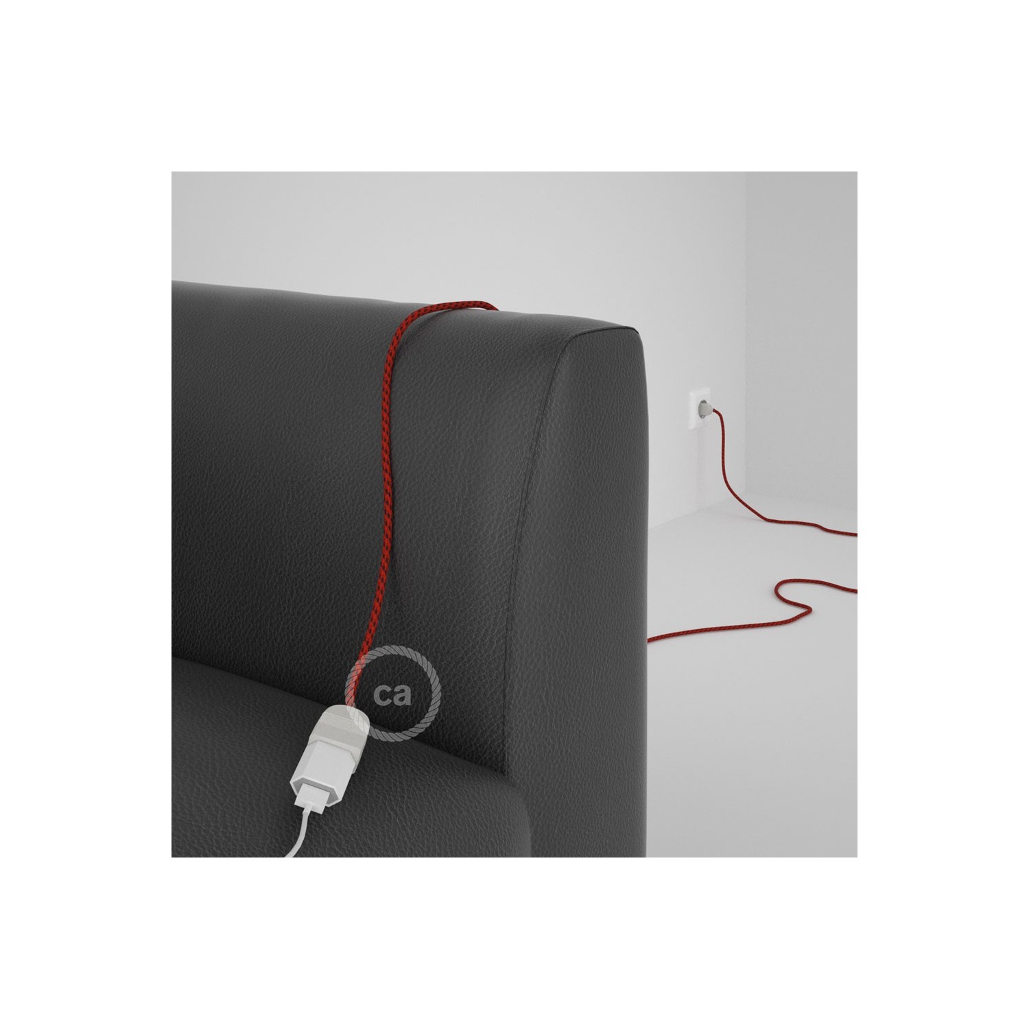 Podaljševalni kabel za napajanje (2P 10A) rdeči vrag rejon RT94 - Made in Italy