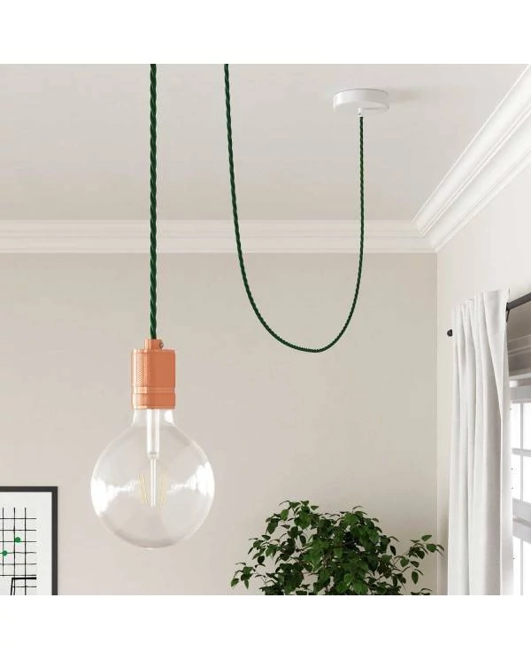 Zavit tekstilen električen kabel TM21 Temno zelen