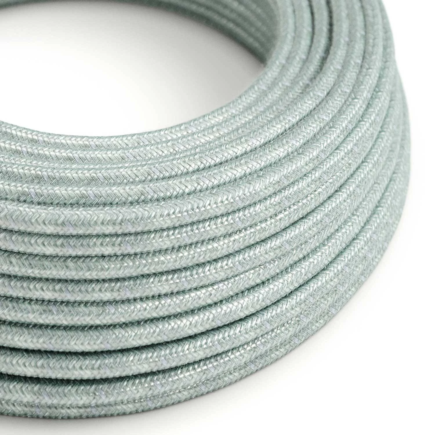 Okrogel tekstilen električen kabel, bombaž - Blue Haze RX12