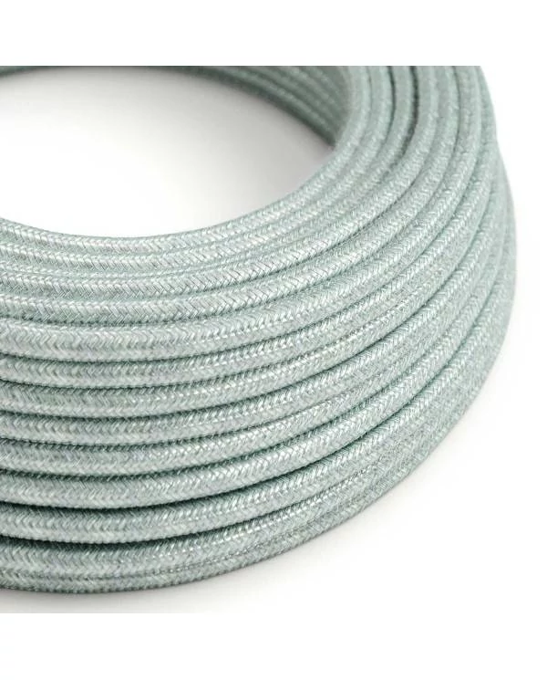 Okrogel tekstilen električen kabel, bombaž - Blue Haze RX12
