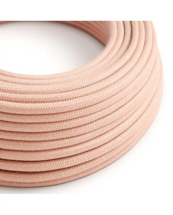 Okrogel tekstilen električen kabel, bombaž - Losos RX13
