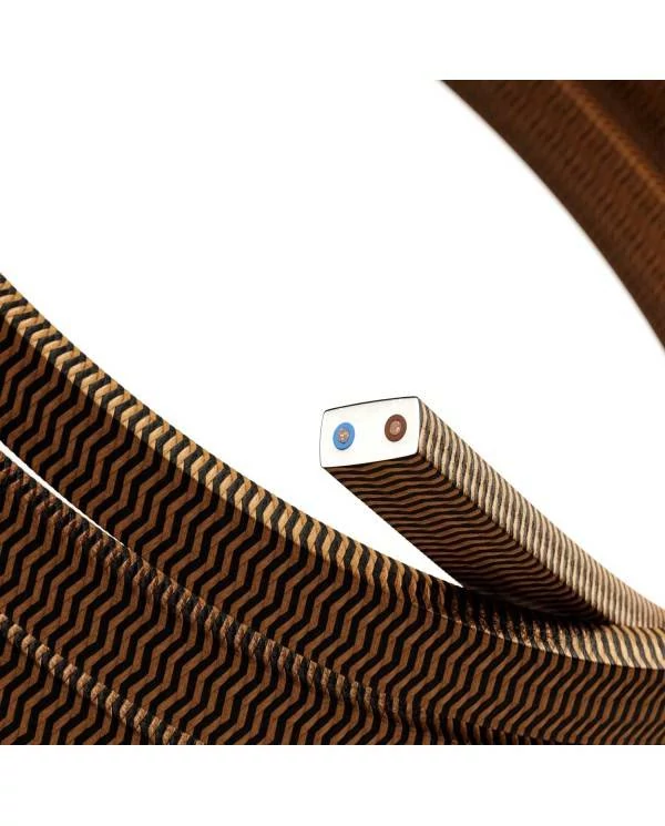 Električni kabel za verigo luči v ZigZag črno Whiskey barvi CZ22