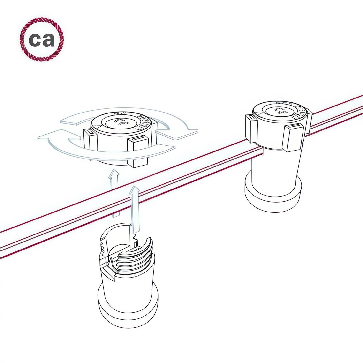 Električni kabel za verigo luči v ZigZag črno Whiskey barvi CZ22