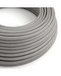 Okrogel elekektričen kabel Vertigo HD prekrit z belim tekstilom ERM37