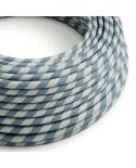 Okrogel električen kabel Vertigo HD prekrit s tekstilom nežne modre barve ERM40