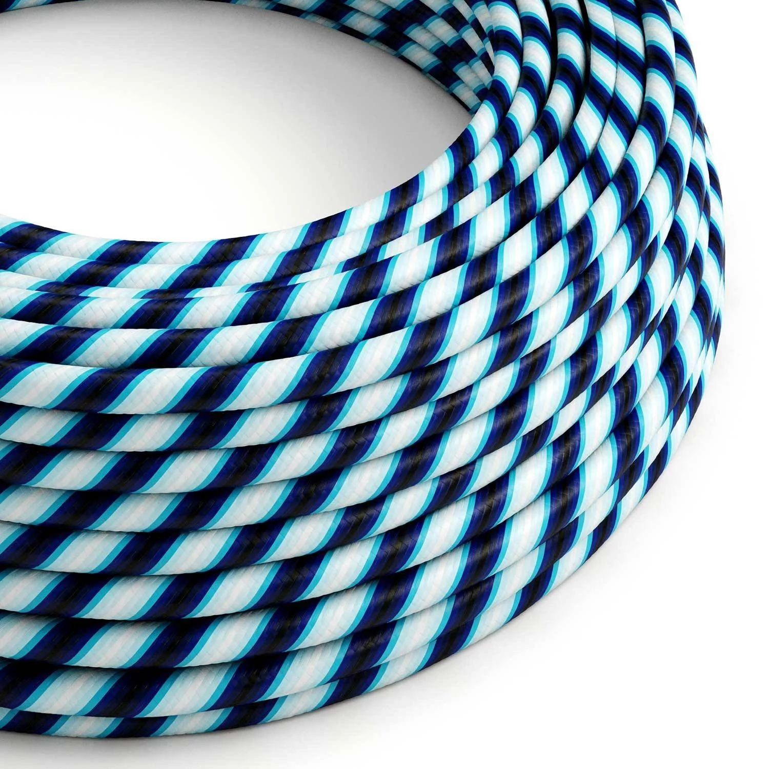 Okrogel električen kabel Vertigo HD prekrit s tekstilom Mr. Blue ERM60