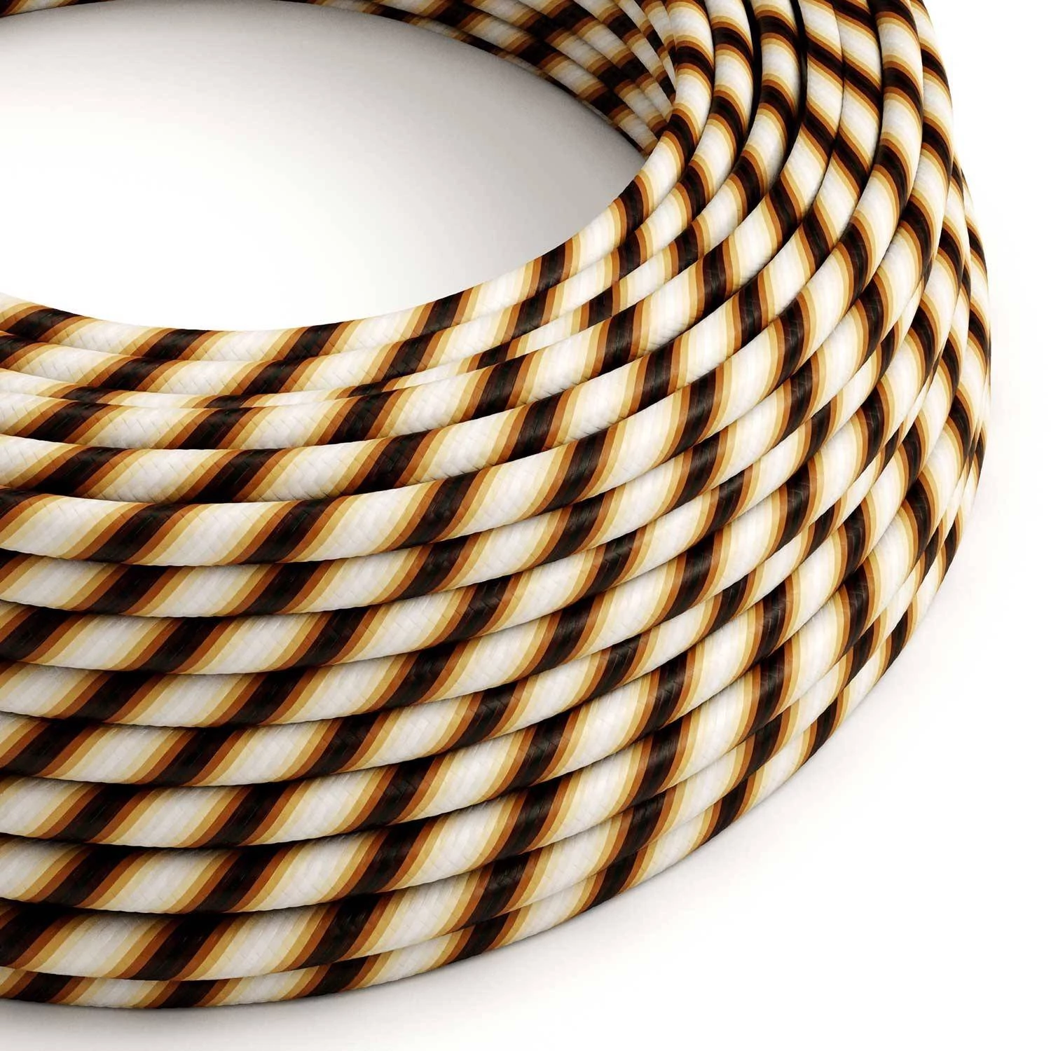 Okrogel električen kabel Vertigo HD prekrit s tekstilom Mr. Brown ERM61