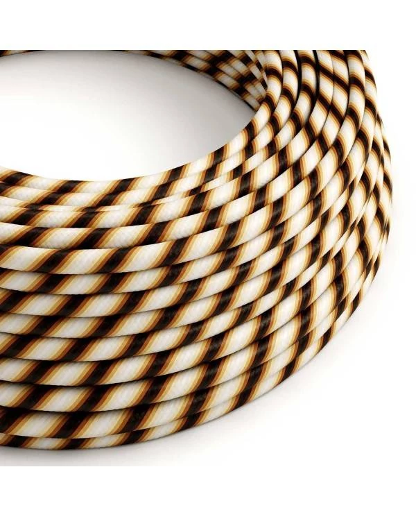 Okrogel električen kabel Vertigo HD prekrit s tekstilom Mr. Brown ERM61