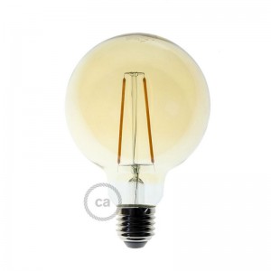 LED zlata žarnica - Globe G95 dolga - 4W E27 dekorativna starinska 2000K