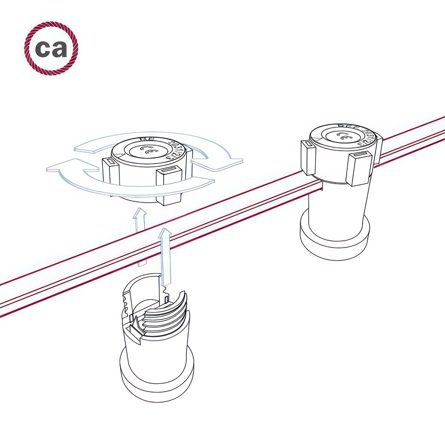 Električni kabel za verigo luči v PINK barvi CM16