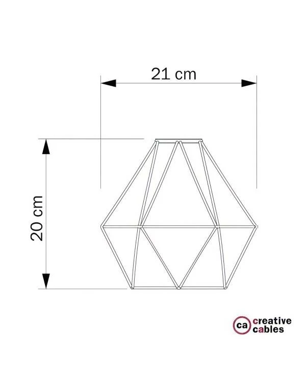 Kovinska kletka za svetila Diamond z grlom E27
