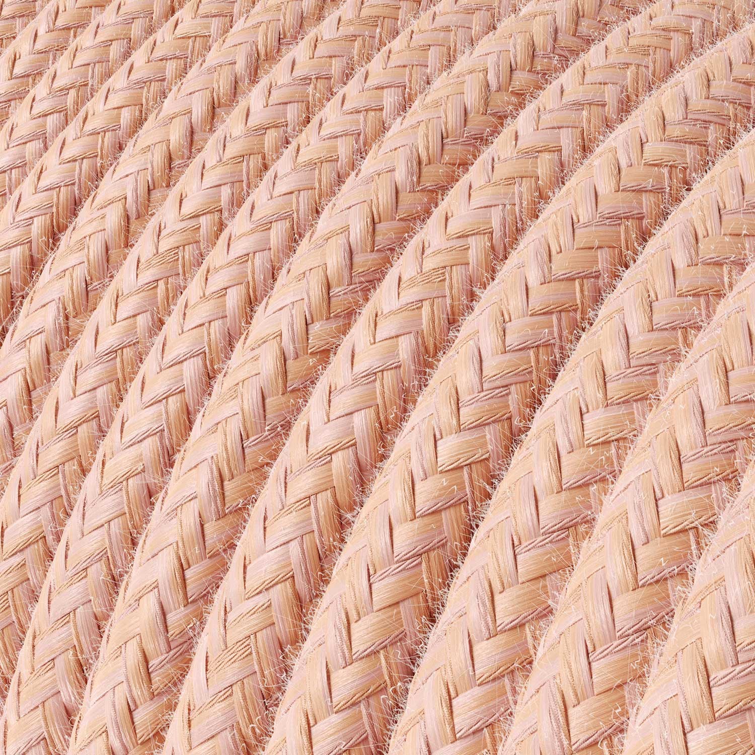 Okrogel tekstilen električen kabel, bombaž - Losos RX13