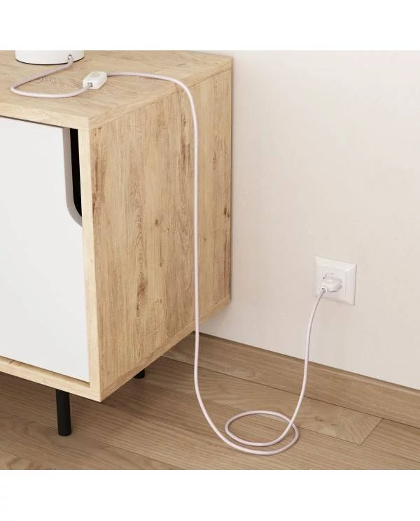 Okrogel električen kabel, bombaž RC16 Pale Pink