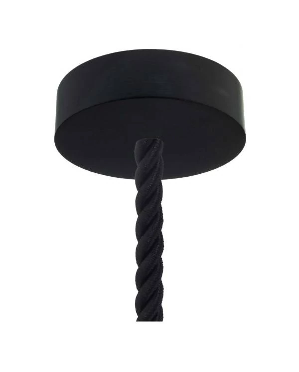 Viseče svetilo z lesenimi elementi in 24mm vrvjo 2XL - Izdelano v Italiji