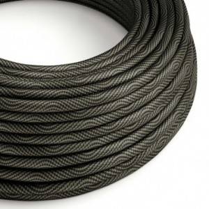 Okrogel električen kabel Verigo HD prekrit z črnim in sivim tekstilom ERM67