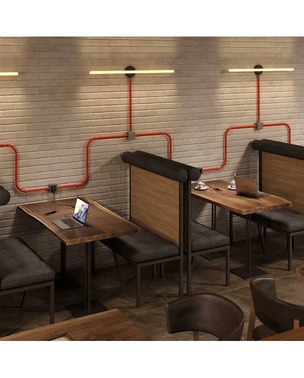 Creative-Tube prilagodljiva cev za kable, fluorescentno oranžne barve RF15, tekstil, premer 20 mm