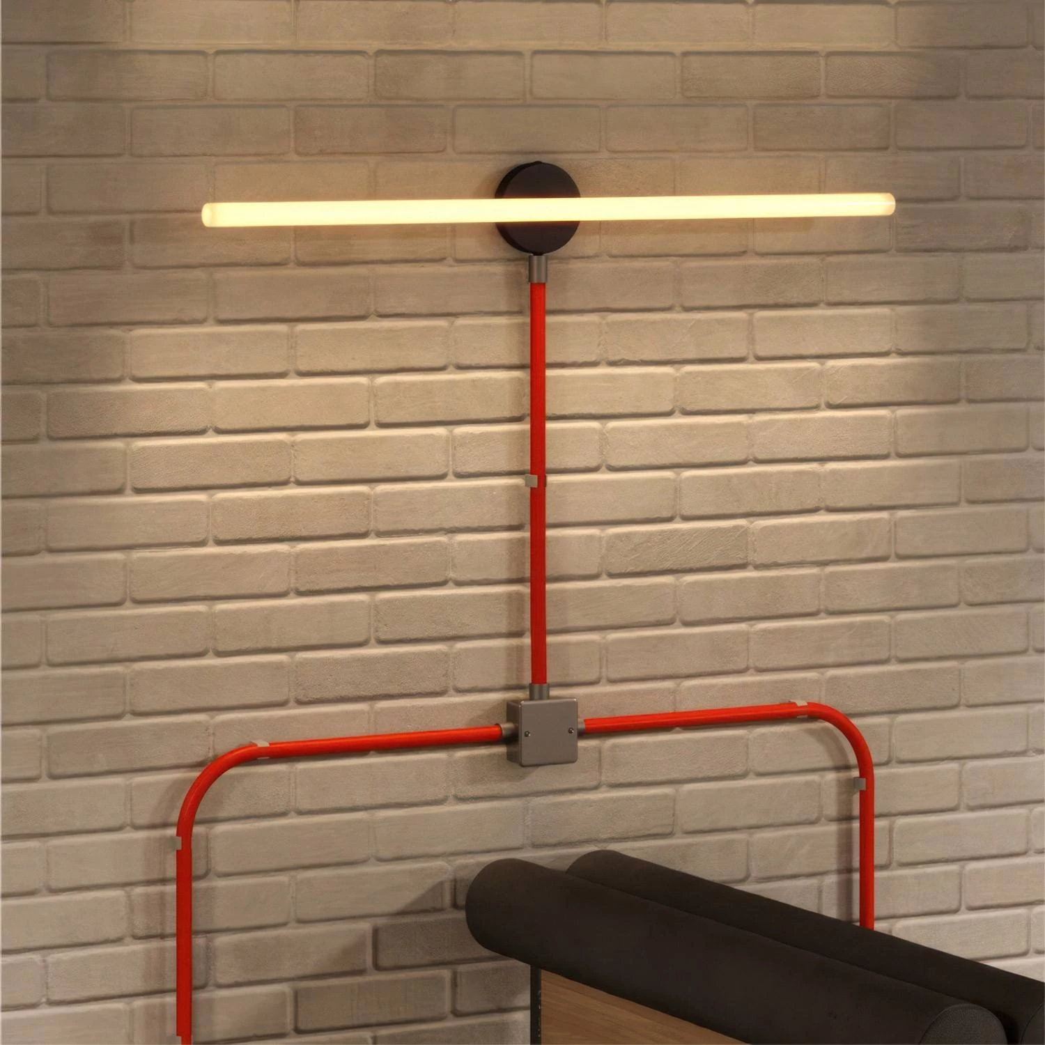 Creative-Tube prilagodljiva cev za kable, fluorescentno oranžne barve RF15, tekstil, premer 20 mm