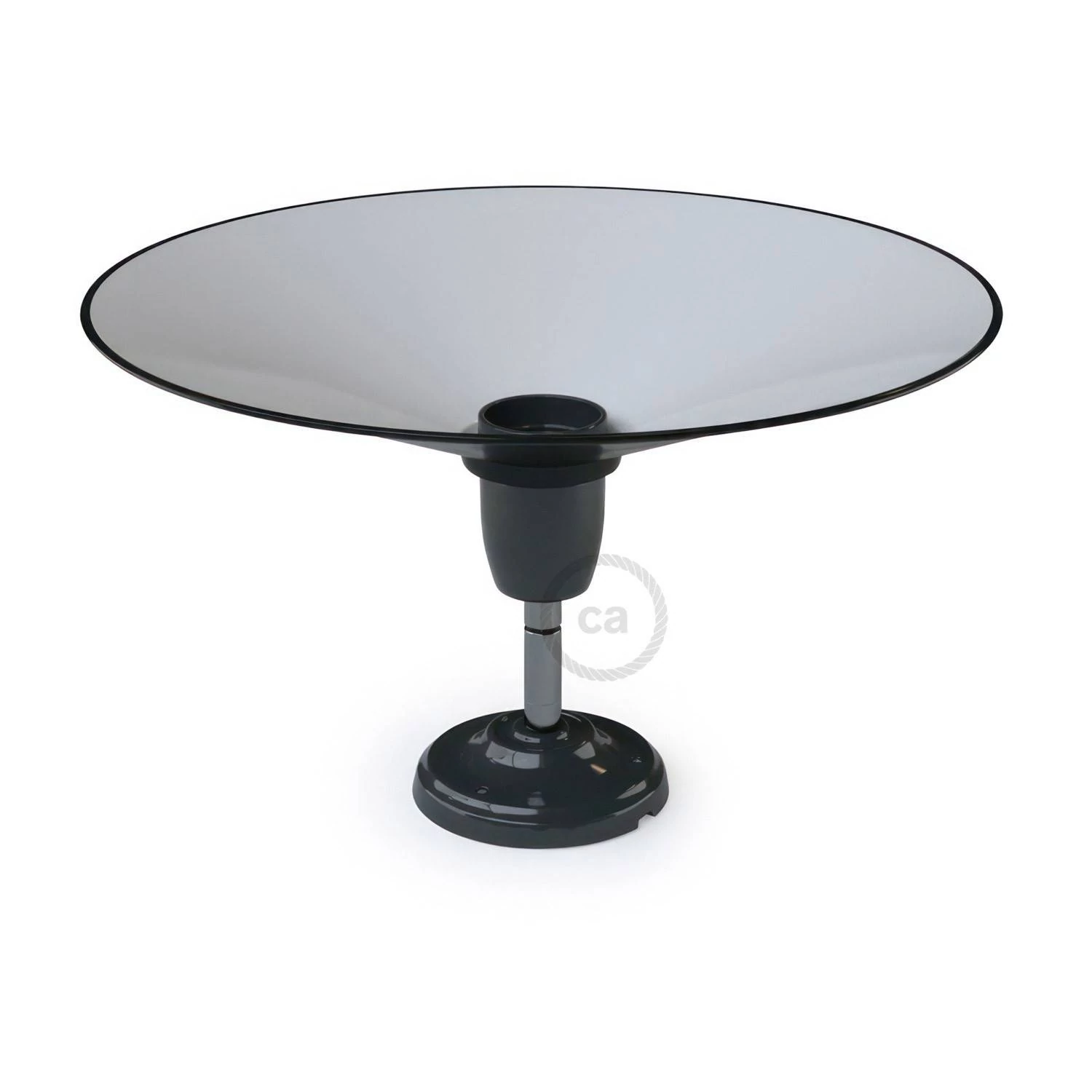 Fermaluce 90° nastavljiv porcelanast stenski podomet s kovinskim senčnikom Swing