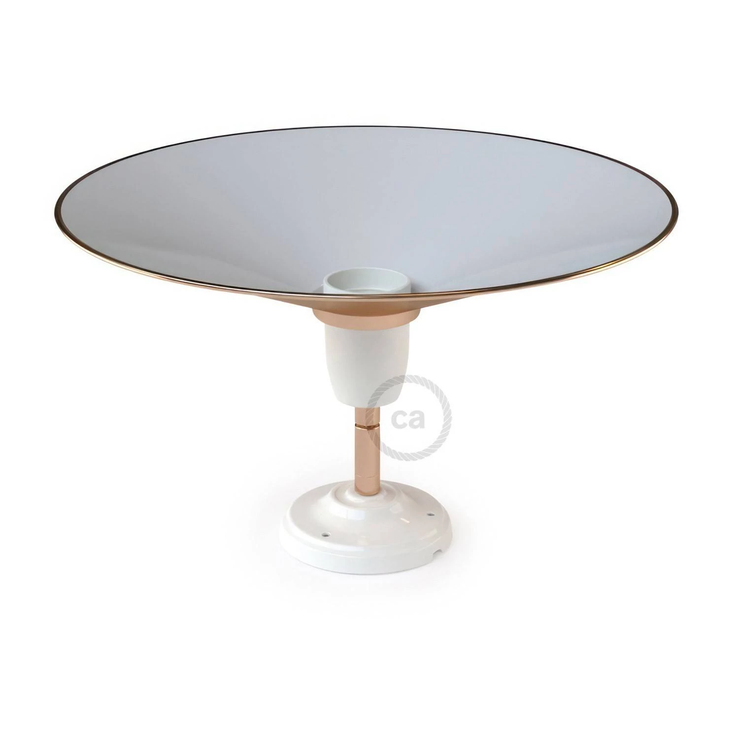 Fermaluce 90° nastavljiv porcelanast stenski podomet s kovinskim senčnikom Swing