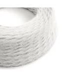 Burlesque zvit svetlobni kabel, prevlečen s tkanino Plain White TP01