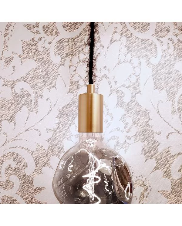 Burlesque zvit svetlobni kabel, prevlečen s tkanino  Plain Black TP04