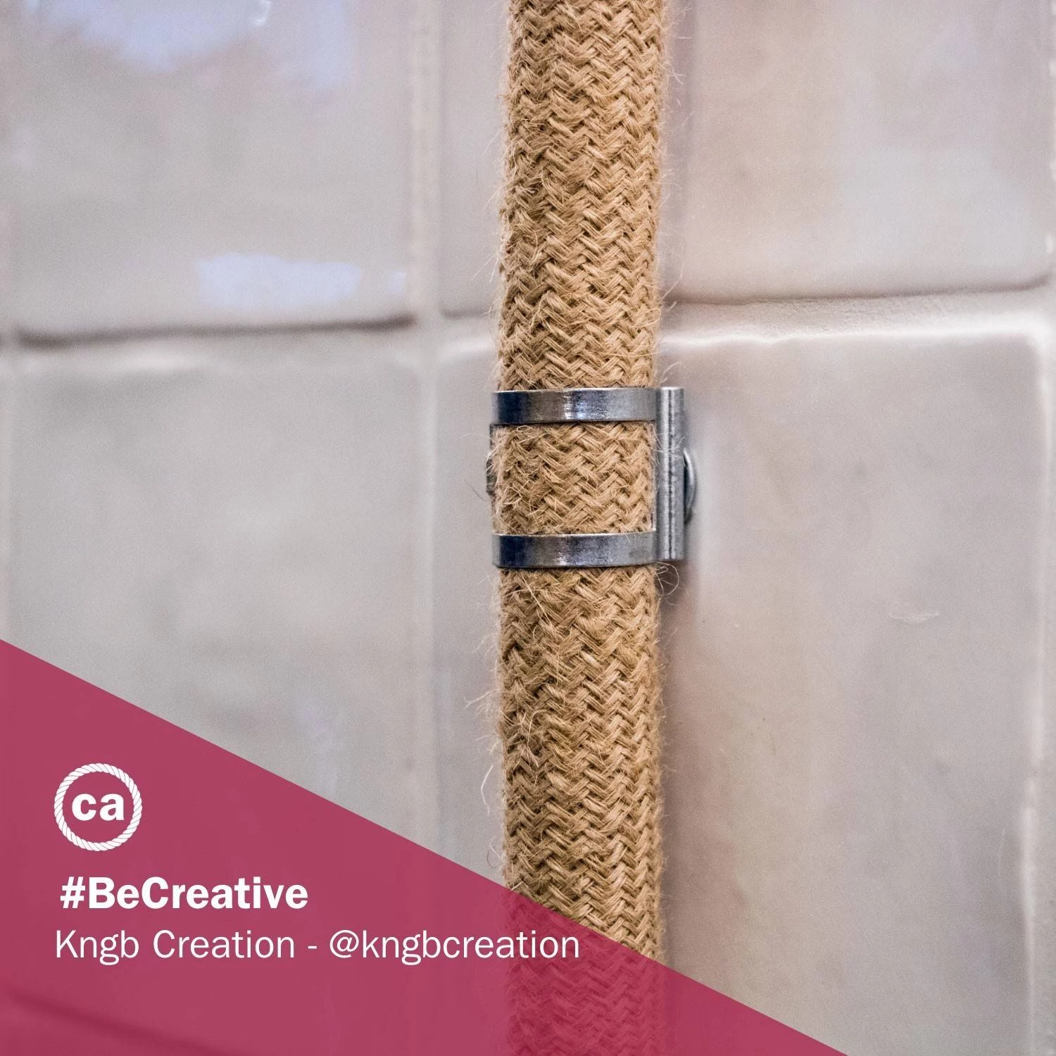 Fleksibilna cev Creative-Tube, prevleka iz naravne jute RN06, premer 20 mm