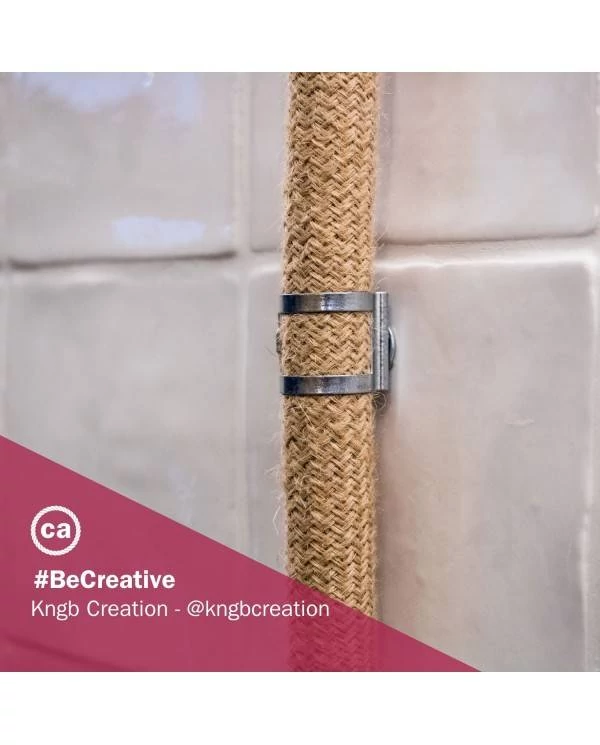 Fleksibilna cev Creative-Tube, prevleka iz naravne jute RN06, premer 20 mm