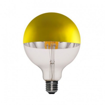 Zlata Globe žarnica G125 LED 7W E27 2700K Zatemnilna