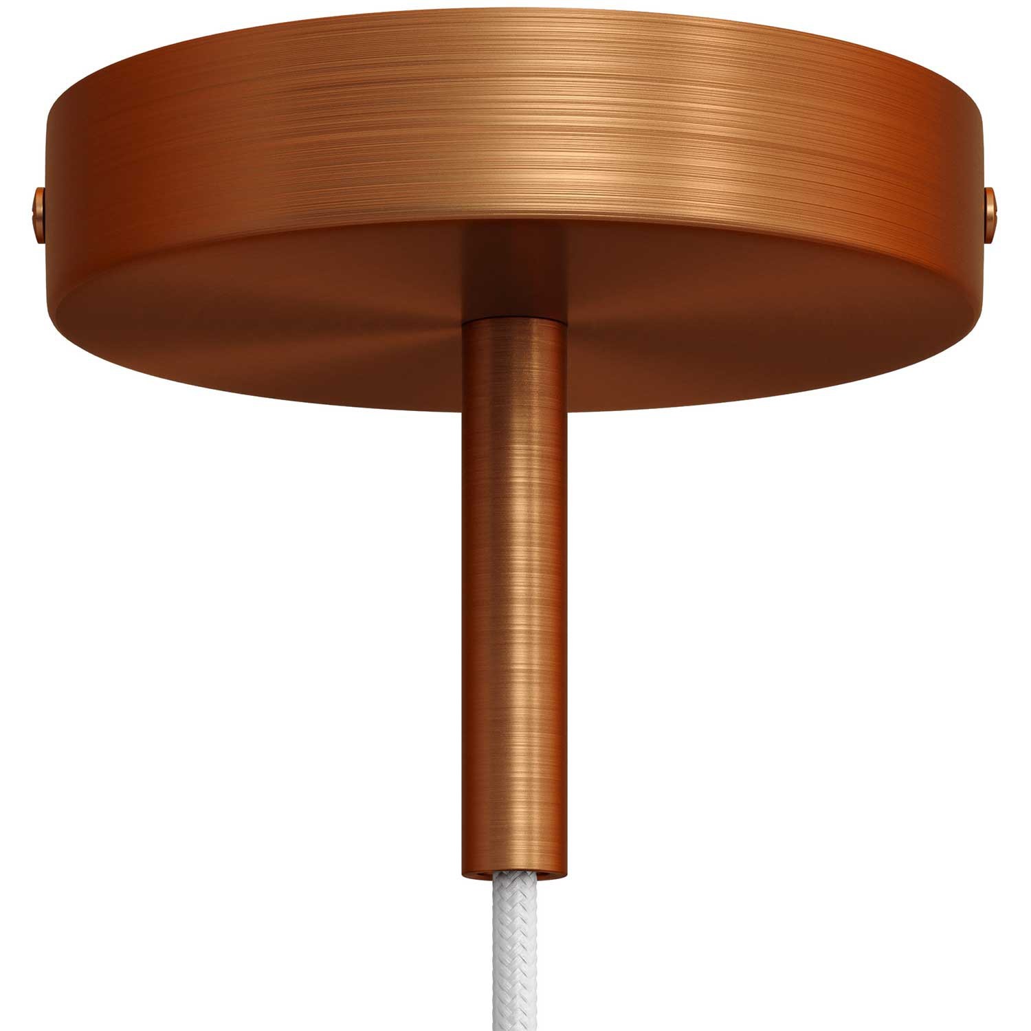 Cilindrična kovinska stropna rozeta s 7 cm objemko - komplet