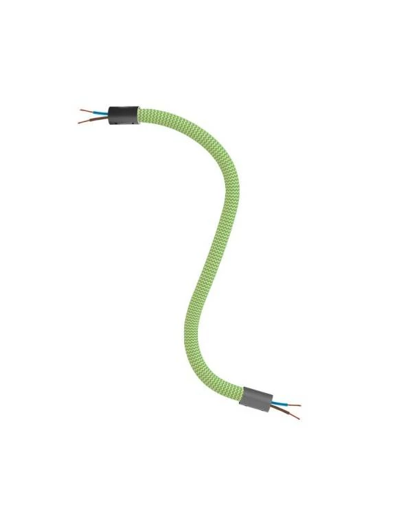 Creative Flex fleksibilna cev v travnato zeleni tekstilno podlogi RM77 in kovinskimi objemkami
