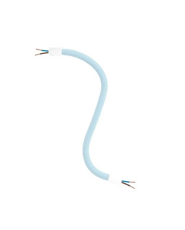 Creative Flex upogljiva cev v baby blue tekstilni podlogi RM76 s kovinskimi objemkami