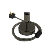 Alzaluce - Lampada da tavolo in metallo e spina UK - Nero perla 5 cm