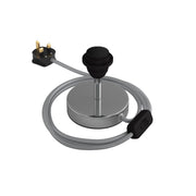 Alzaluce per paralume - Lampada da tavolo in metallo e spina UK - Cromo 5 cm