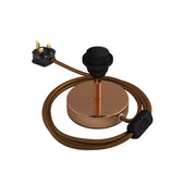 Alzaluce per paralume - Lampada da tavolo in metallo e spina UK - Rame 5 cm
