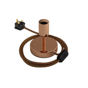 Alzaluce - Lampada da tavolo in metallo e spina UK - Rame 5 cm