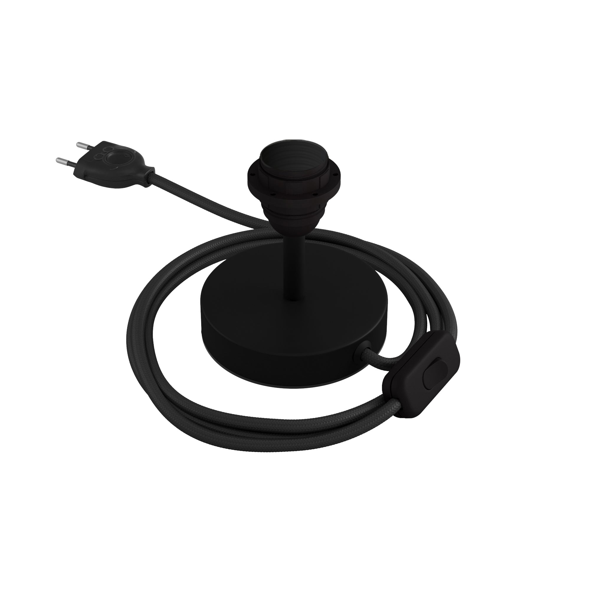 Alzaluce per paralume - Lampada da tavolo in metallo - Nero opaco 5 cm