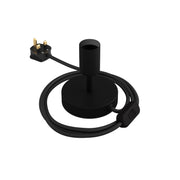 Alzaluce - Lampada da tavolo in metallo e spina UK - Nero opaco 5 cm