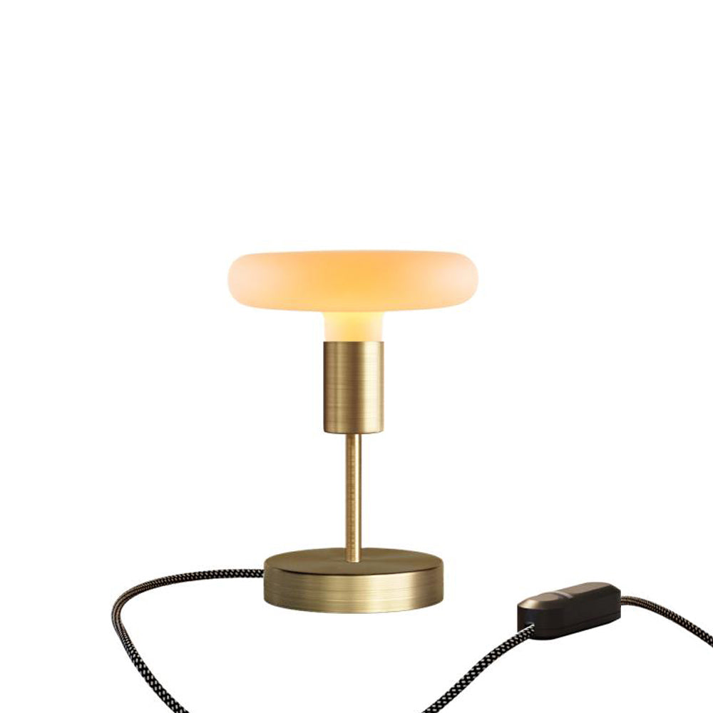 Lampada da tavolo Alzaluce Dash in metallo e spina UK - Bronzo satinato Dimmer