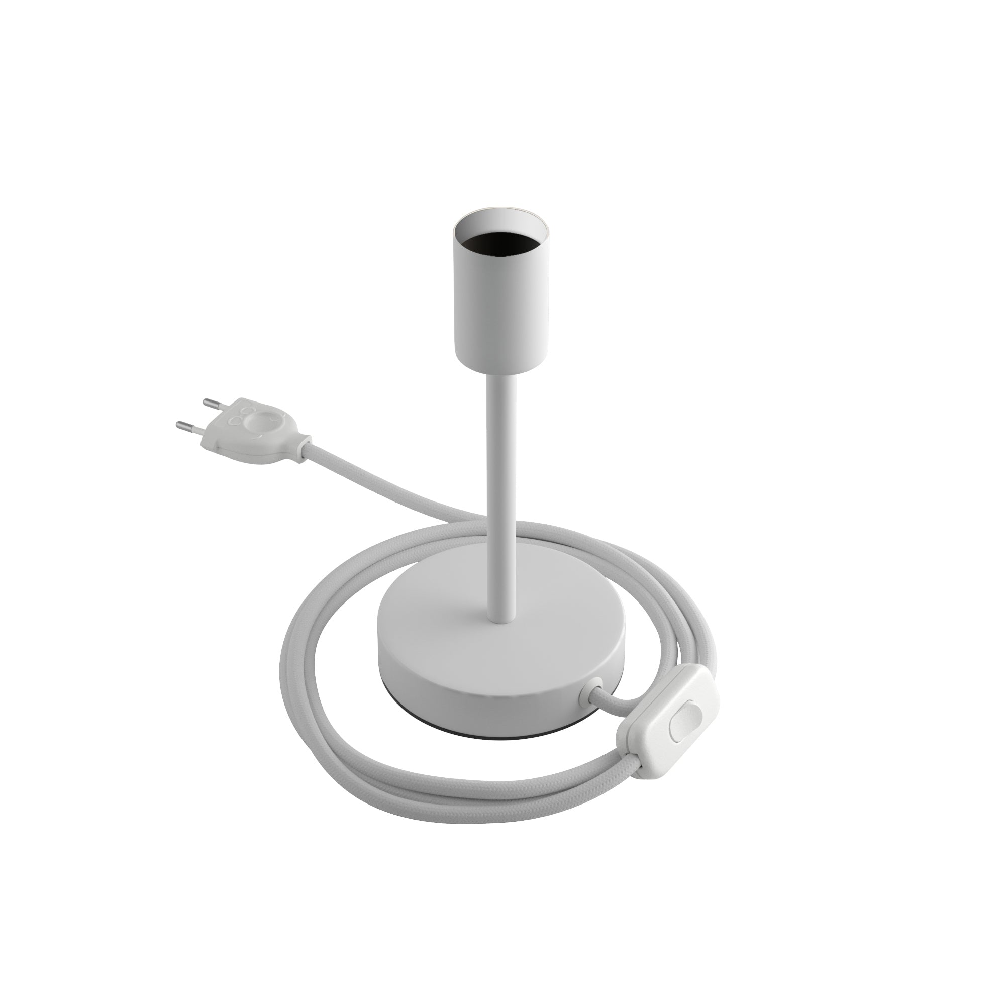 Alzaluce - Lampada da tavolo in metallo - Bianco opaco 15 cm