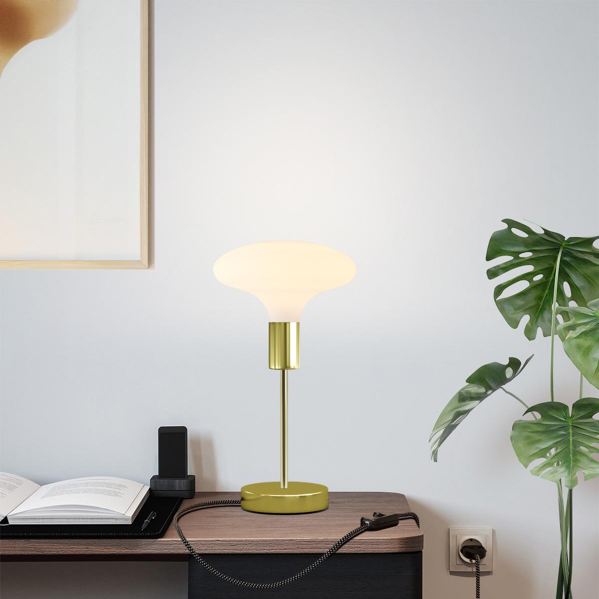 Lampada da tavolo Alzaluce Idra in metallo - Ottone Interruttore