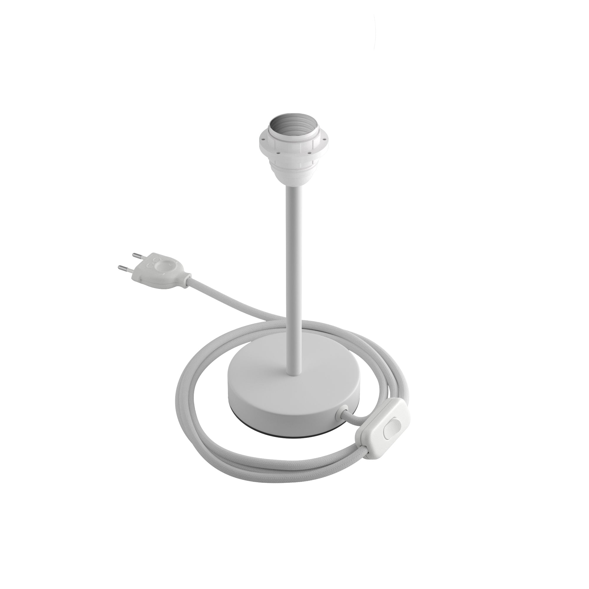 Alzaluce per paralume - Lampada da tavolo in metallo - Bianco opaco 20 cm