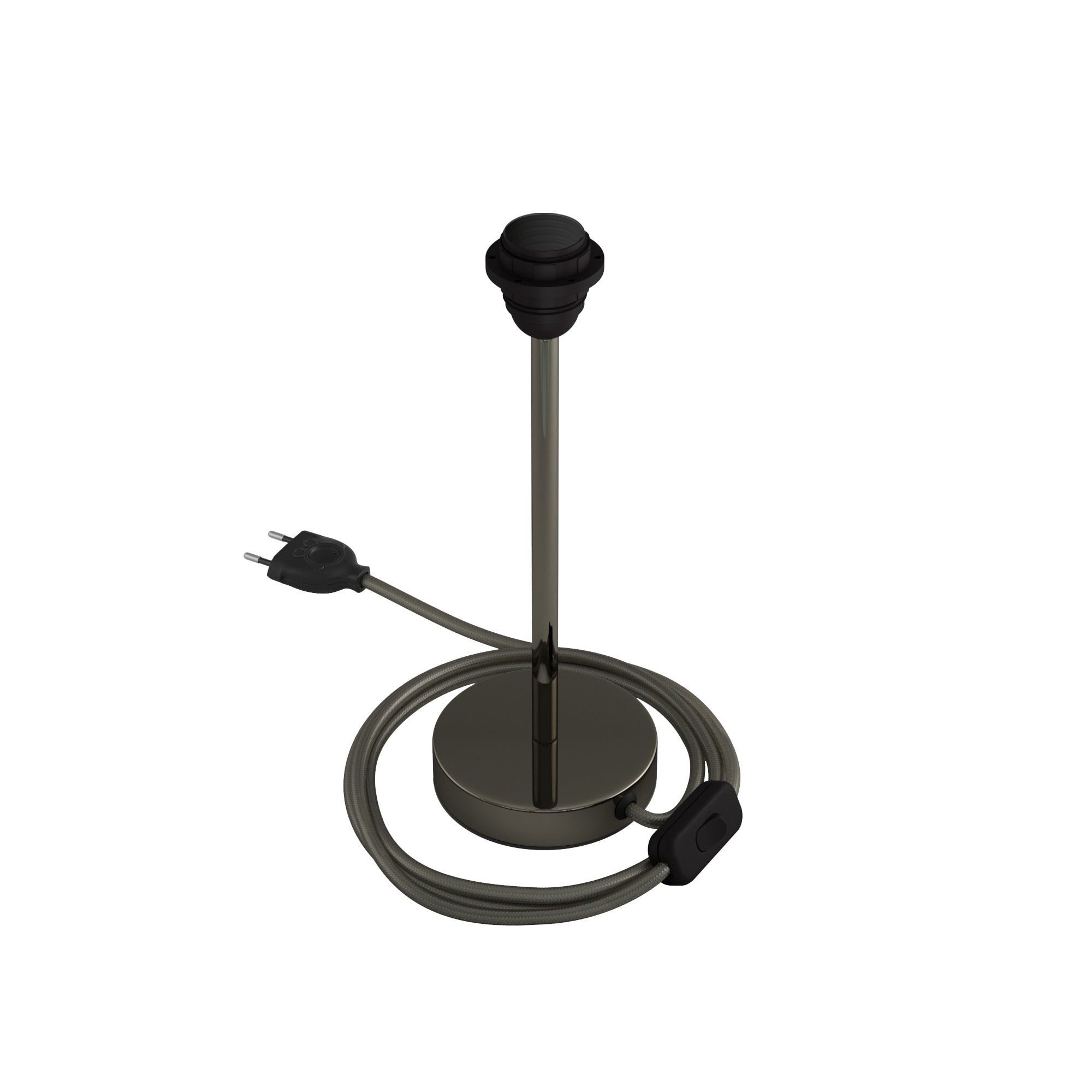 Alzaluce per paralume - Lampada da tavolo in metallo - Nero perla 25 cm