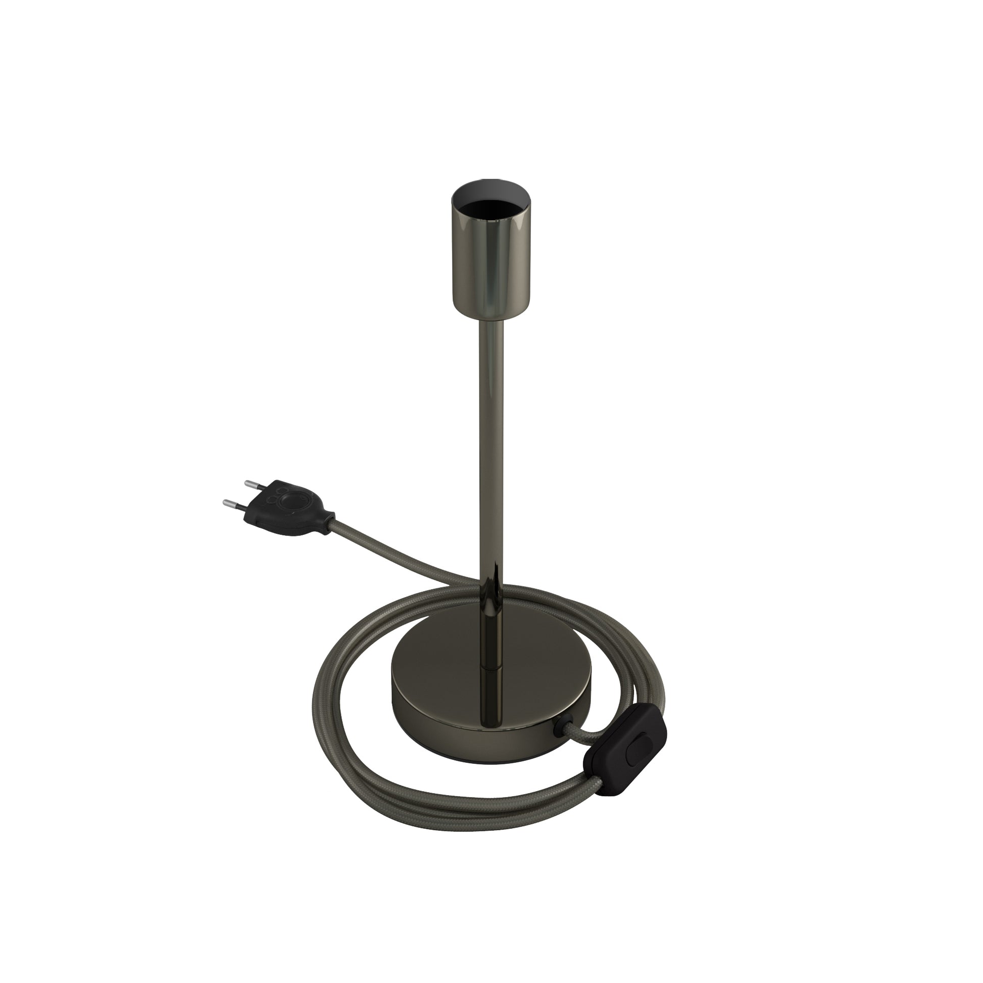 Alzaluce - Lampada da tavolo in metallo - Nero perla 25 cm