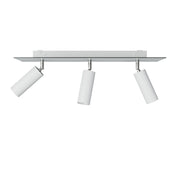 Lampada a 3 faretti con paralume Tub-E14 e Rose-One XXL rettangolare - Bianco opaco