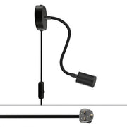 Lampada Spostaluce Flex 30 snodabile con faretto GU1d0 e spina UK - Nero