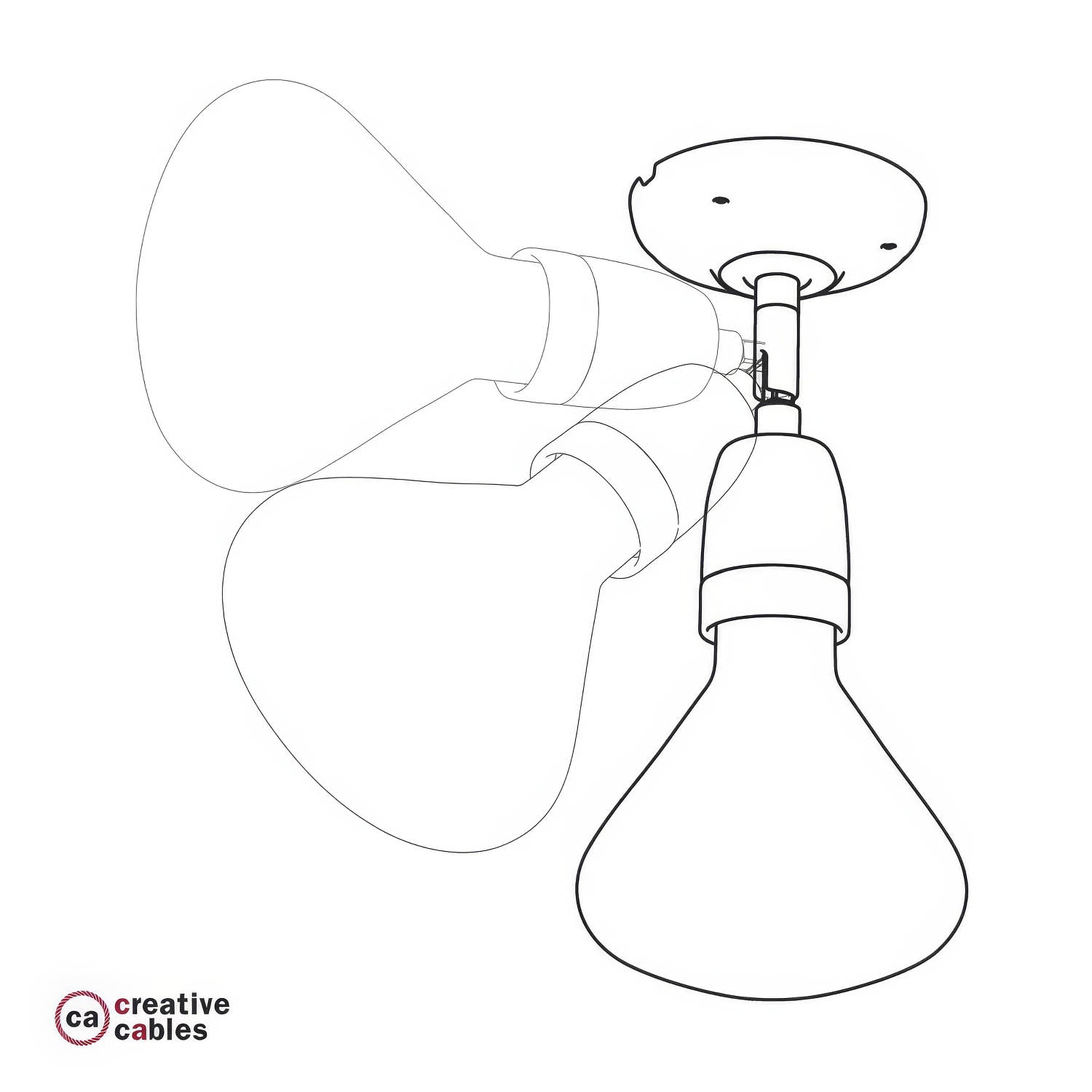 Fermaluce 90° Color, il punto luce orientabile in porcellana da parete o soffitto - Verde